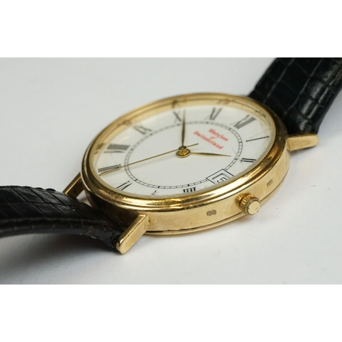 228A - A late 20th century 'Watches of Switzerland' 9ct gold cased quartz watch.