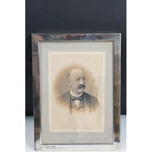 252 - A collection of antique and vintage photograph frames to include two fully hallmarked silver example... 