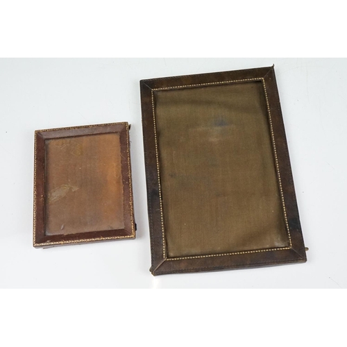 252 - A collection of antique and vintage photograph frames to include two fully hallmarked silver example... 