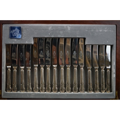 254 - A canteen of silver plated Sheffield cutlery.