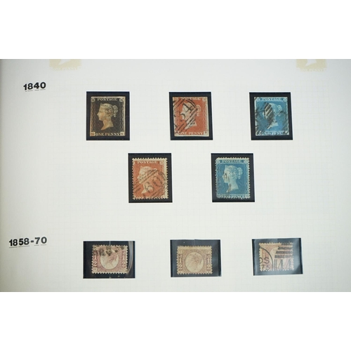 266A - A collection of of early British stamps contained within an album to include a good quantity of Vict... 