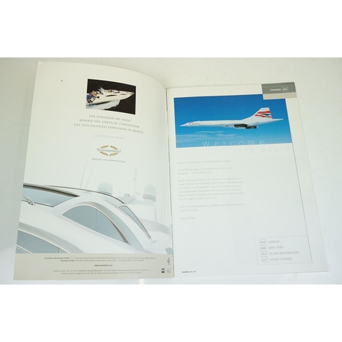 285 - A small group of Concorde collectables to include Corgi Models, keyring, safety card, menu, briefing... 