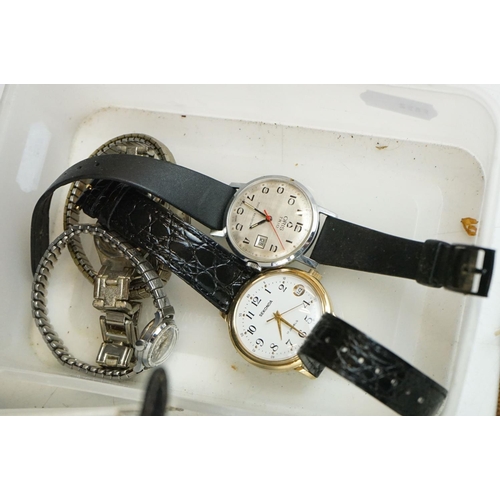 287 - A small collection of vintage wristwatches and watch parts.