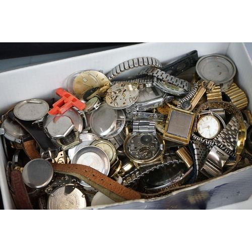 287 - A small collection of vintage wristwatches and watch parts.