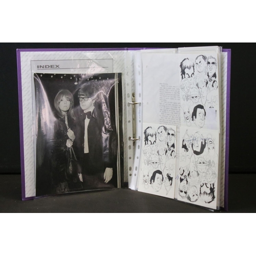 1002 - Memorabilia - Portfolio of sketches of The Beatles and personalities plus correspondence from the ar... 