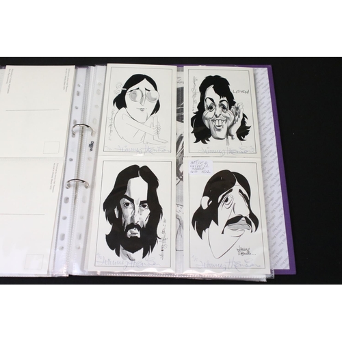 1002 - Memorabilia - Portfolio of sketches of The Beatles and personalities plus correspondence from the ar... 