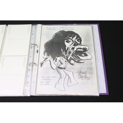 1002 - Memorabilia - Portfolio of sketches of The Beatles and personalities plus correspondence from the ar... 