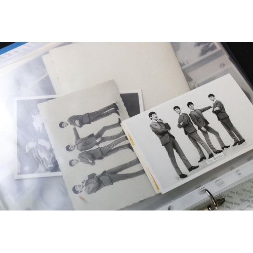 1003 - Memorabilia - Portfolio of Beatles photographs from their early years, mostly black and white, postc... 