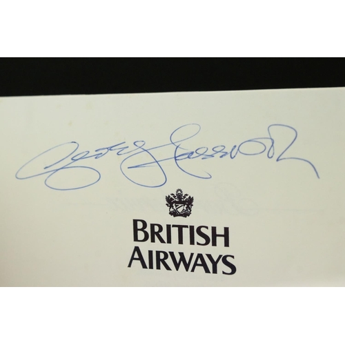 991 - Memorabilia & Autograph - George Harrison (The Beatles) signed British Airways First Class flight me... 