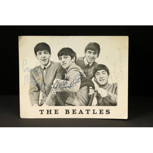 992 - Memorabilia & Autographs - The Beatles: Autographs of John Lennon Paul McCartney and Ringo Starr sig... 