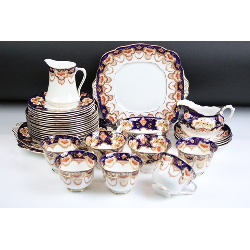 47 - Late 19th Century Victorian Royal Albert Imari tea wares including two styles close in design. Sixte... 