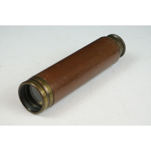 141 - An antique Franks Glass Company brass four drawer telescope.