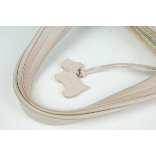 387 - Radley Leather Handbag in the signature ‘ Fun in the sun ‘’ design with dog tag and dust bag togethe... 