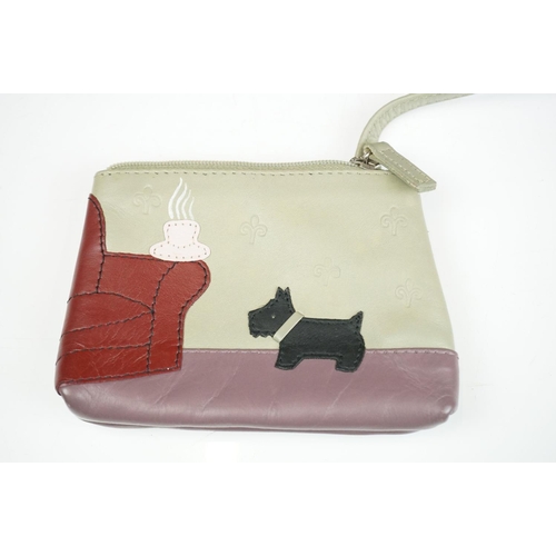 388 - Radley Leather Handbag in the signature ‘ Fireside Armchair ‘ design with dog tag and matching leath... 