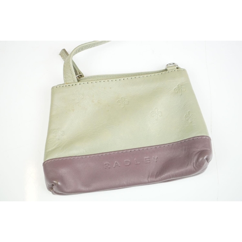 388 - Radley Leather Handbag in the signature ‘ Fireside Armchair ‘ design with dog tag and matching leath... 