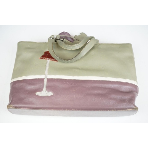 388 - Radley Leather Handbag in the signature ‘ Fireside Armchair ‘ design with dog tag and matching leath... 