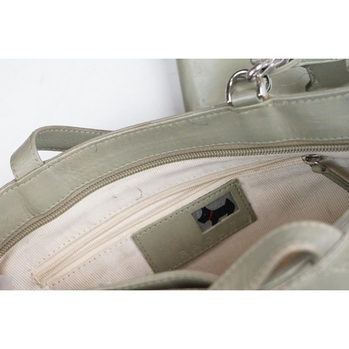 388 - Radley Leather Handbag in the signature ‘ Fireside Armchair ‘ design with dog tag and matching leath... 