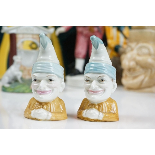 98 - Collection of Punch and Judy related ceramics dating from the 19th Century and later. The lot to inc... 