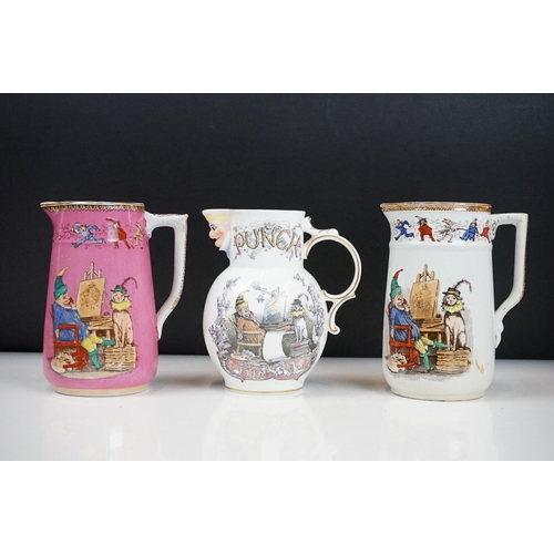 98 - Collection of Punch and Judy related ceramics dating from the 19th Century and later. The lot to inc... 