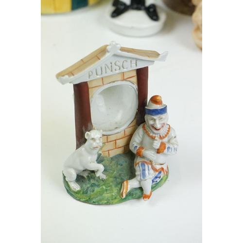 98 - Collection of Punch and Judy related ceramics dating from the 19th Century and later. The lot to inc... 