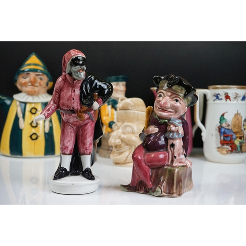 98 - Collection of Punch and Judy related ceramics dating from the 19th Century and later. The lot to inc... 