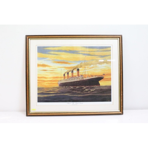 445 - Framed and glazed titanic by Simon Fisher