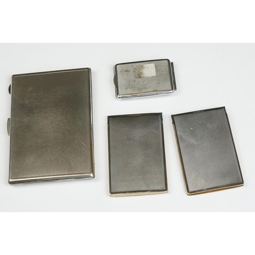 184 - Art Deco Chrome Matching Pair of Score Book Covers, one marked ‘ Bridge ‘ and the other ‘ Golf ‘ tog... 