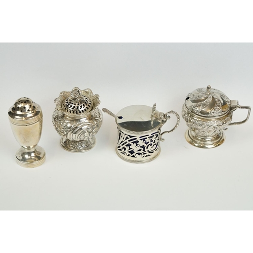 194 - Four condiment pots