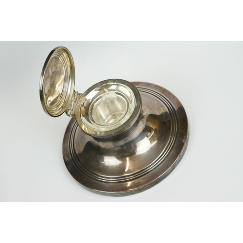 196 - Silver Capstan inkwell