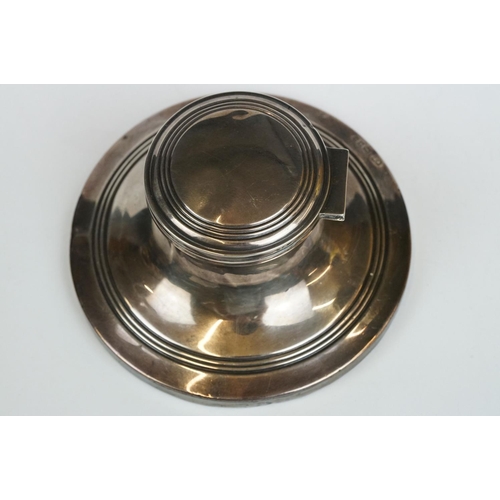 196 - Silver Capstan inkwell