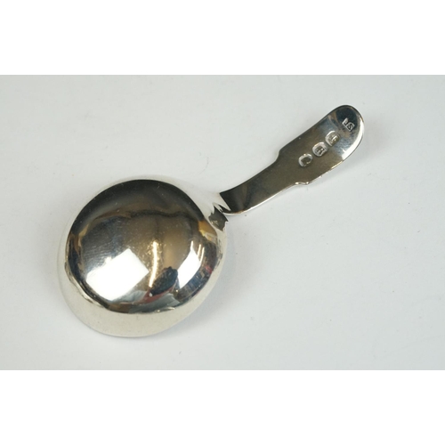 204 - Georgian caddy spoon, pair of Georgian salt shovels and other condiment spoons