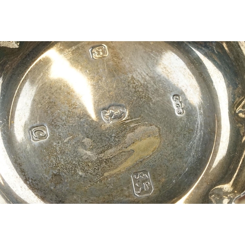 205 - Pair of silver ashtrays