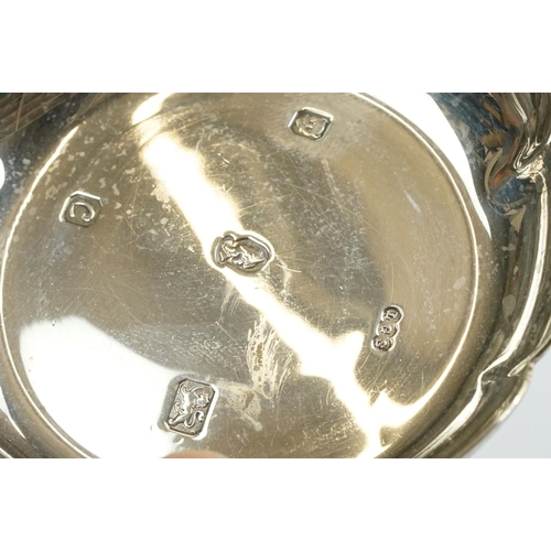 205 - Pair of silver ashtrays