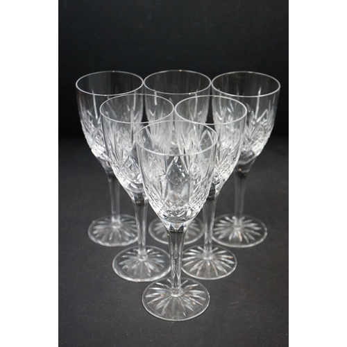 52 - Assorted cut crystal glass to include set of six Edinburgh whisky tumblers, a pair of Queen Anne lea... 