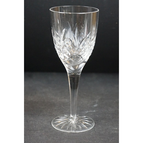 52 - Assorted cut crystal glass to include set of six Edinburgh whisky tumblers, a pair of Queen Anne lea... 