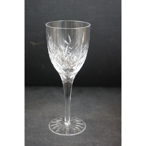 52 - Assorted cut crystal glass to include set of six Edinburgh whisky tumblers, a pair of Queen Anne lea... 