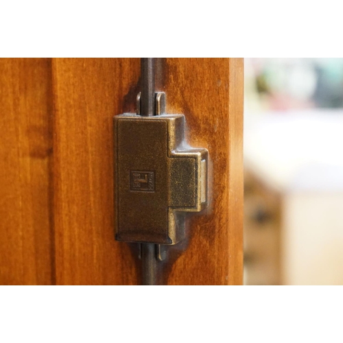 592 - Large Victorian style Mahogany Triple Hall Cupboard or Wardrobe, two panel doors opening to a hangin... 