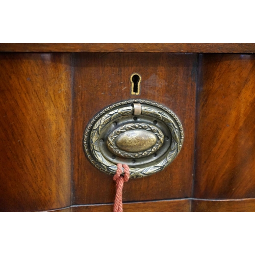 594 - George III style Mahogany Bureau Bookcase, the upper section with two astragel glazed doors, over a ... 