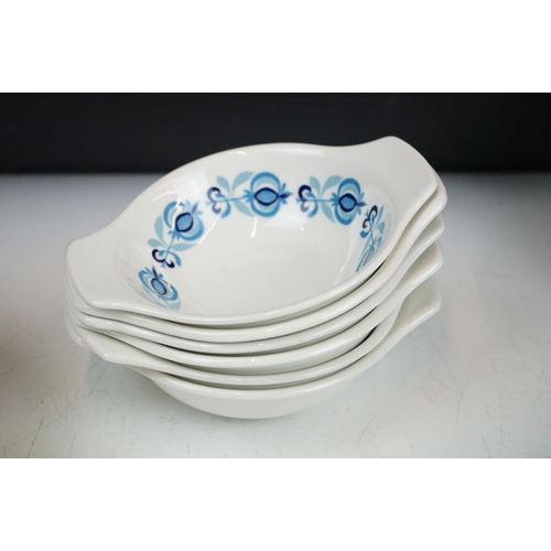 87 - Poole pottery - Blue and white partial dinner service (plates bowls and dishes), together with hand ... 