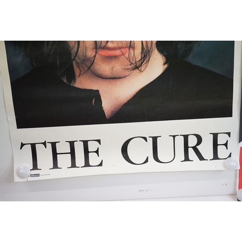 1020 - Memorabilia - 3 The Cure posters to include 2 European gig posters, one full colour for Milan.  Roll... 