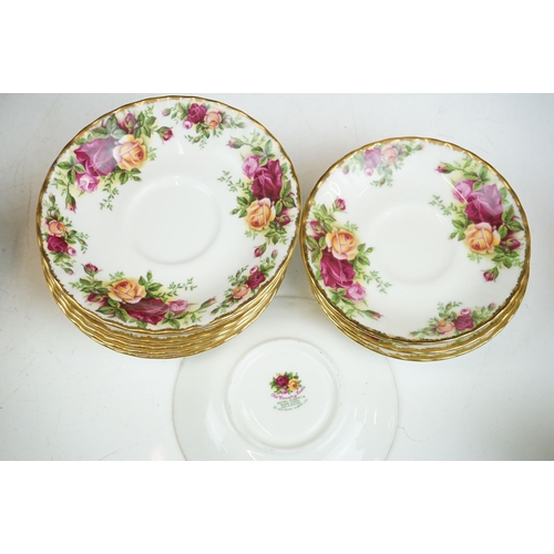 88 - Royal Albert Old Country Roses tea service to include six tea cups and saucers, six smaller cups and... 