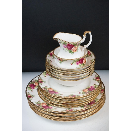 88 - Royal Albert Old Country Roses tea service to include six tea cups and saucers, six smaller cups and... 