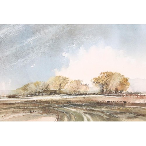 449 - Hugh Cannings (20th century) Landscape Watercolour, 22cm x 33cm, F J Chivers Watercolour of Man fish... 