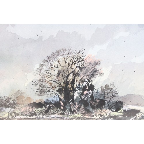 449 - Hugh Cannings (20th century) Landscape Watercolour, 22cm x 33cm, F J Chivers Watercolour of Man fish... 