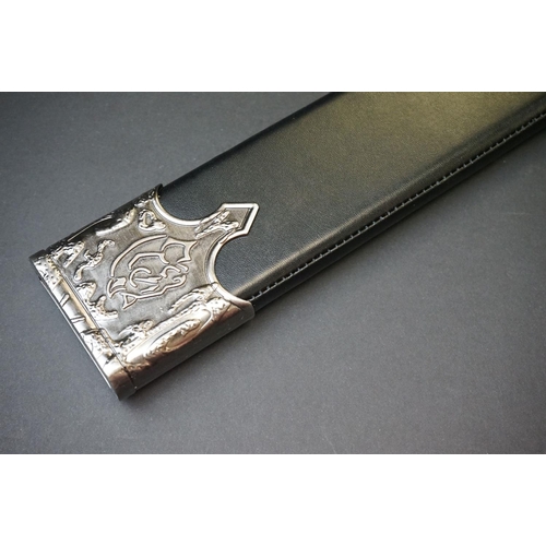 1405A - The Witcher 3 detailed stainless steel Geralt's Wolf Pommelled Silver Runed Sword, in scabbard, aprr... 