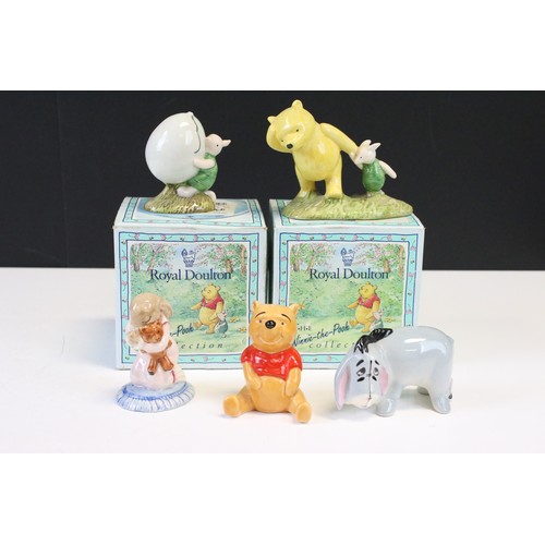 75 - Royal Doulton and Beswick Disney figurines to include Pooh and Piglet Windy day (boxed) by Royal Dou... 