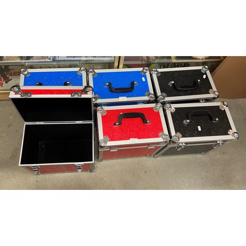 990B - 6 flight case style vinyl storage boxes