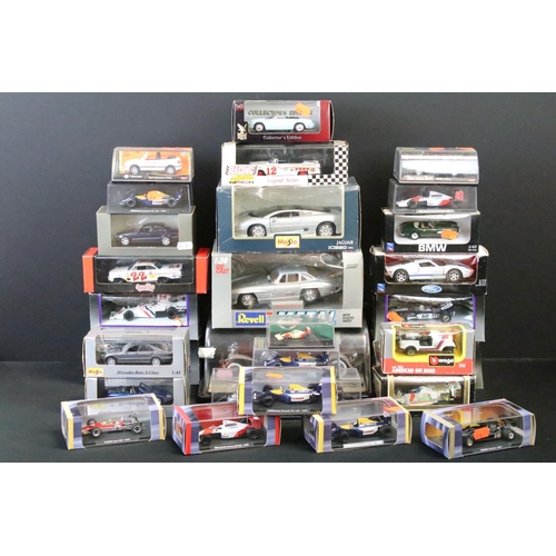 1104 - 29 Boxed diecast models, to include Franklin Mint, Revell, Corgi, Burago, Maisto, MC Toy etc, featur... 