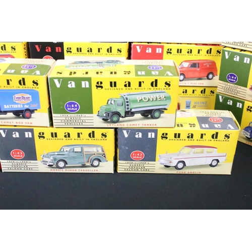 1106 - 26 Boxed Vanguards diecast models to include 12 x 1:43 and 14 x 1:64 scale examples, featuring VA200... 