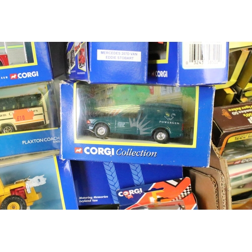 1108 - 35 Boxed Corgi diecast models from 1980's onwards to include 5 x 50's Classics, Eddie Stobart Merced... 